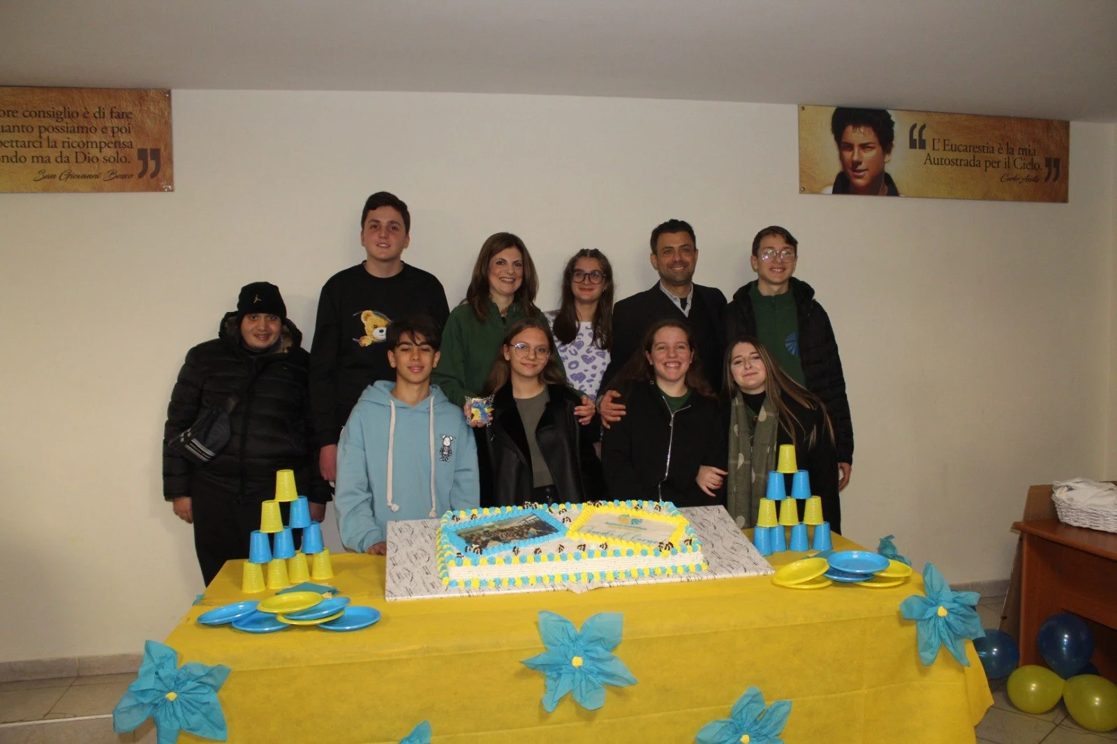 I giovanissimi insieme in parrocchia